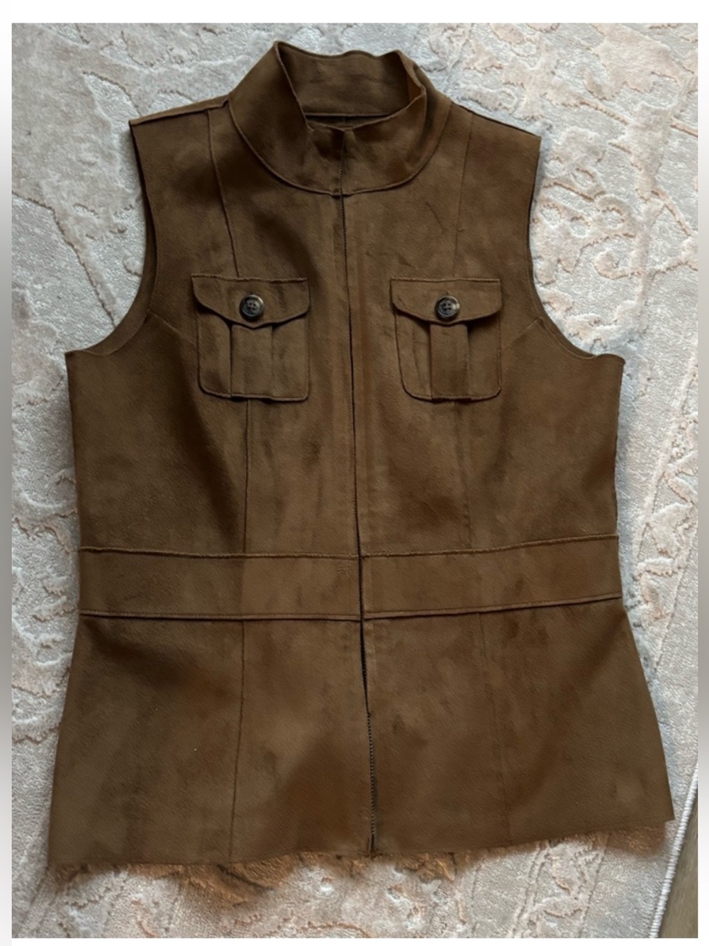 Ralph Lauren Brown Sleeveless Suede-Like Vest - Women